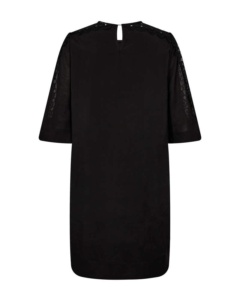 CMMOLLY - KLEID MIT SPITZE IN SCHWARZ